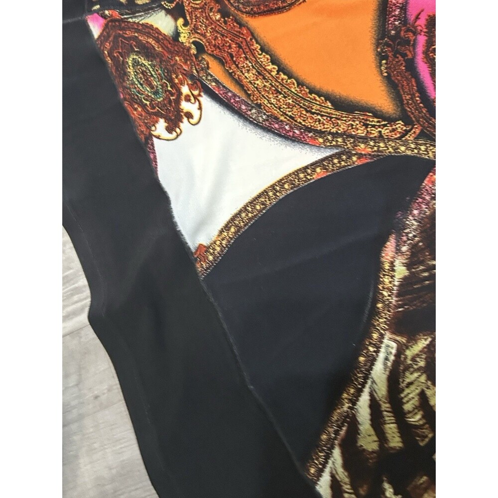 Eva Varro Floral Large Tunic Top Womens Black Thick Liquid Knit Witchy Artsy USA - Picture 7 of 13